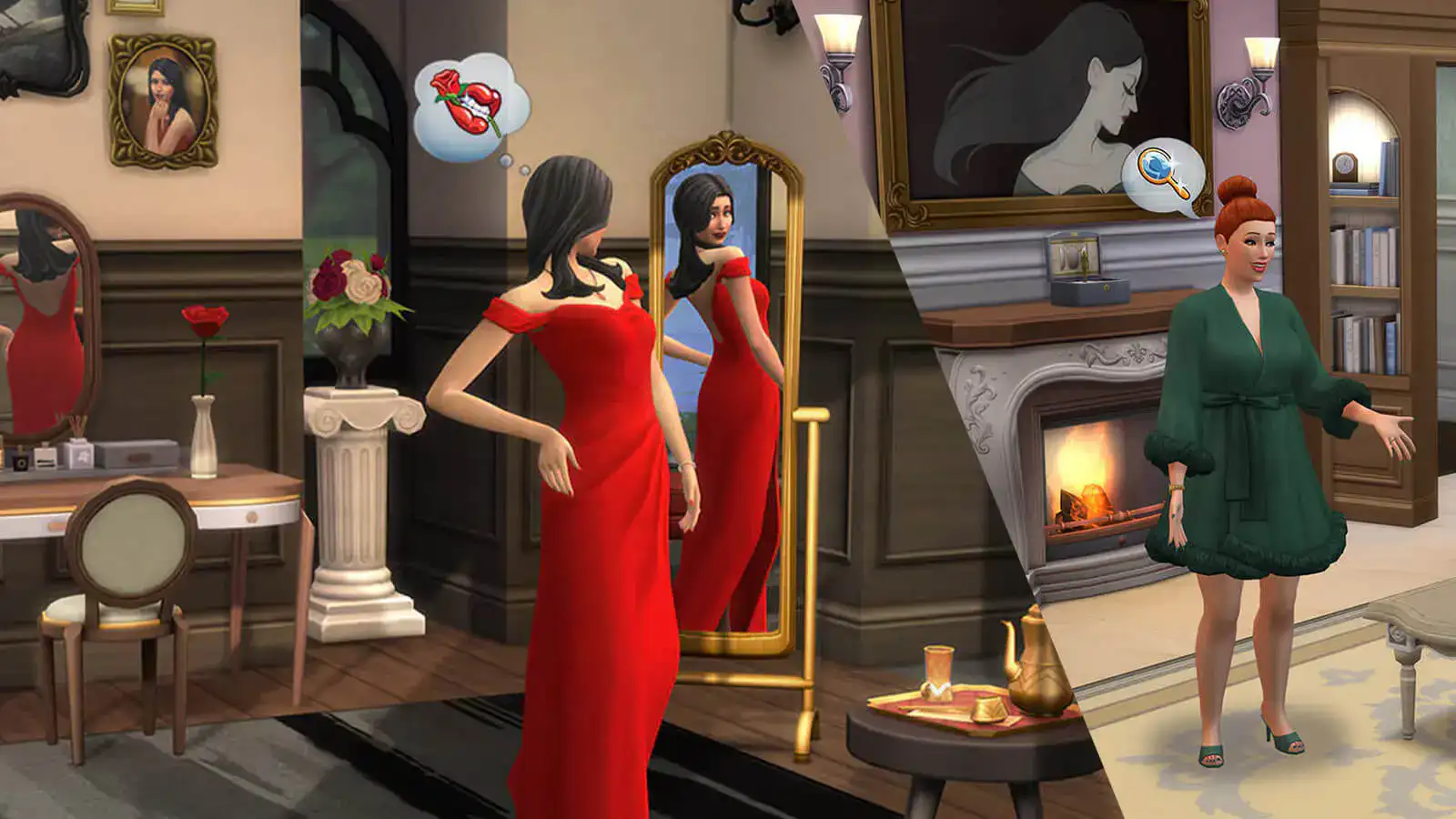 สาวชุดแดงที่ฉันใฝ่ฝัน!!! The Sims 4 Secret Sanctuary ติดแกลมแบบเหนือระดับ พร้อมแฟชั่นและเฟอร์นิเจอร์สุดคลาสสิก