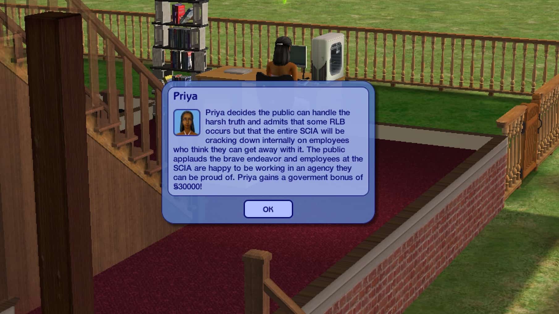 chance card สายอาชีพ Intelligence ของหน่วย SCIA ใน The Sims 2