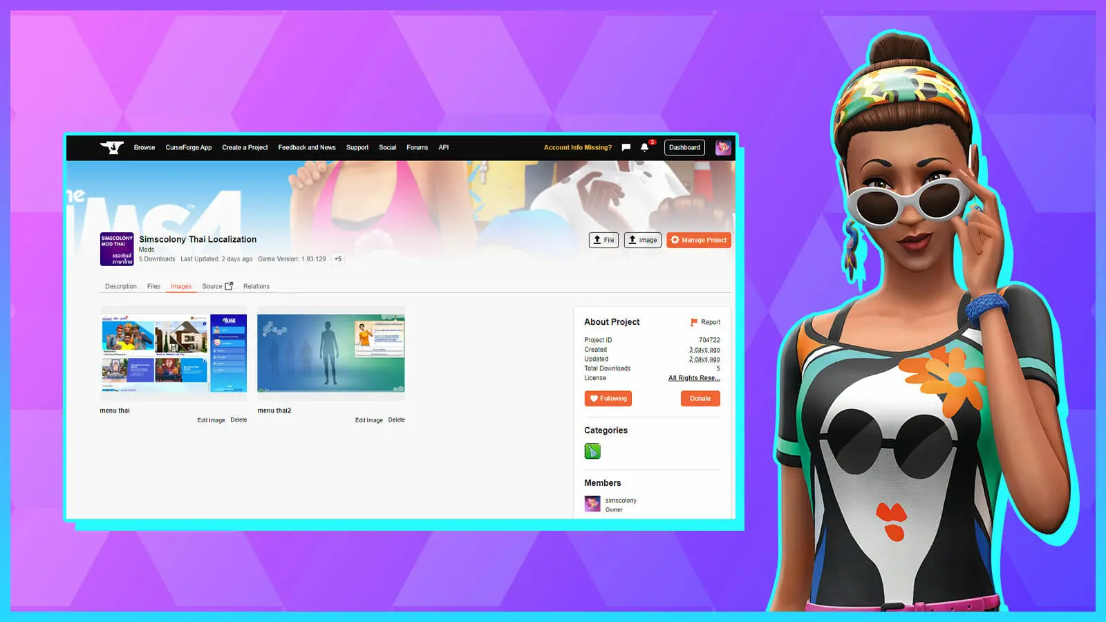 Simscolony free mods