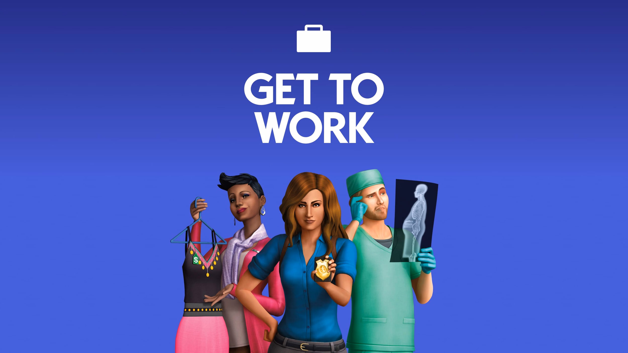 ภาพคีย์อาร์ตของ The Sims 4: Get to Work โชว์ 3 อาชีพใหม่ นักขายของชำร่วย นักสืบ และหมอ