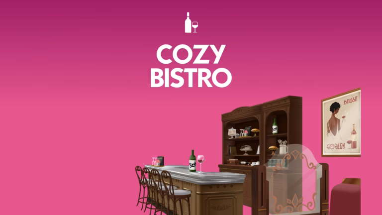 ภาพคีย์อาร์ตทางการของ The Sims 4: Cozy Bistro Kit