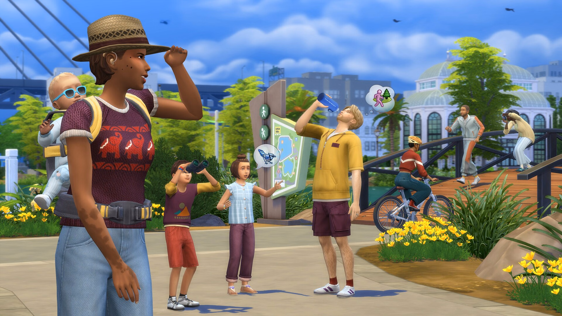 ภาพสกรีนช็อตในเกมทางการจากแพ็ค Growing Together