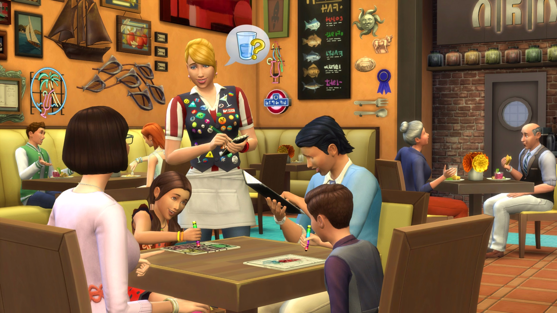ภาพโปรโมทอย่างเป็นทางการของ The Sims 4: Dine Out เผยบรรยากาศร้านอาหารในเกม
