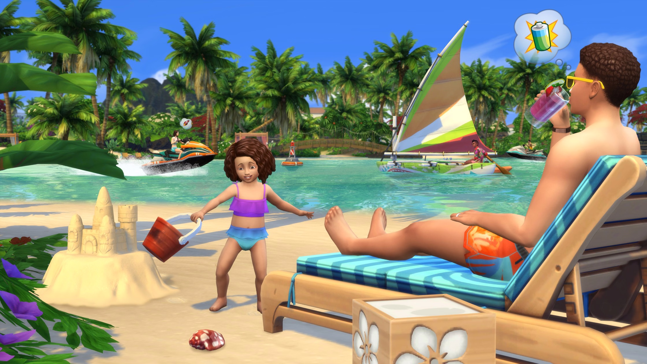 ภาพบรรยากาศชายหาดและหมู่บ้านของ Sulani จากหน้าโปรดักต์ทางการของ EA