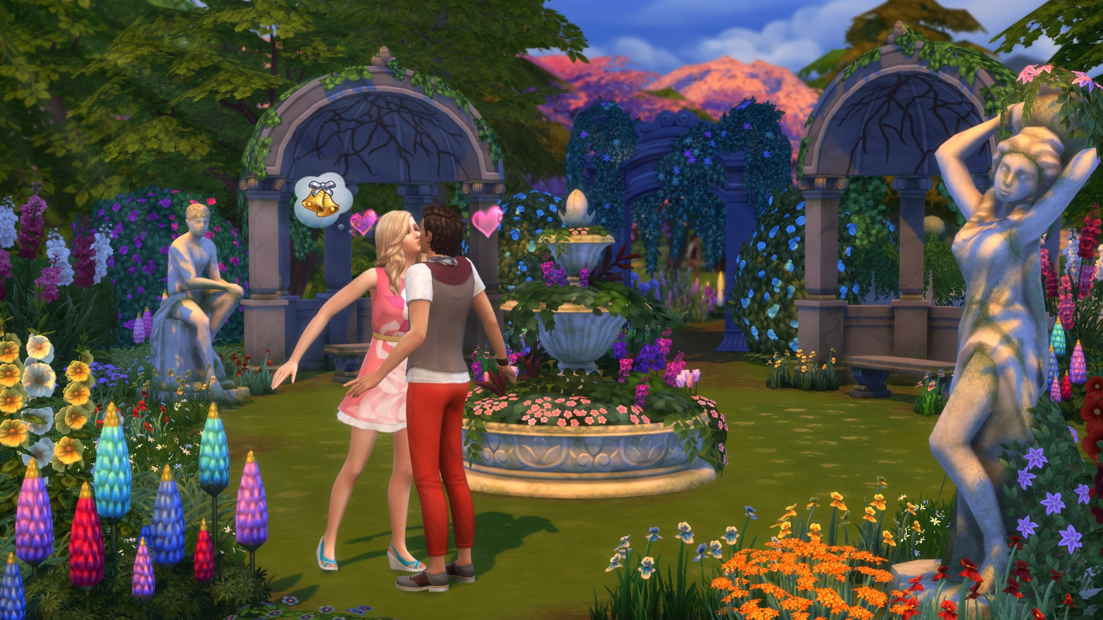 ภาพตัวอย่างพื้นที่สวนและของตกแต่งจากแพ็ค Romantic Garden Stuff