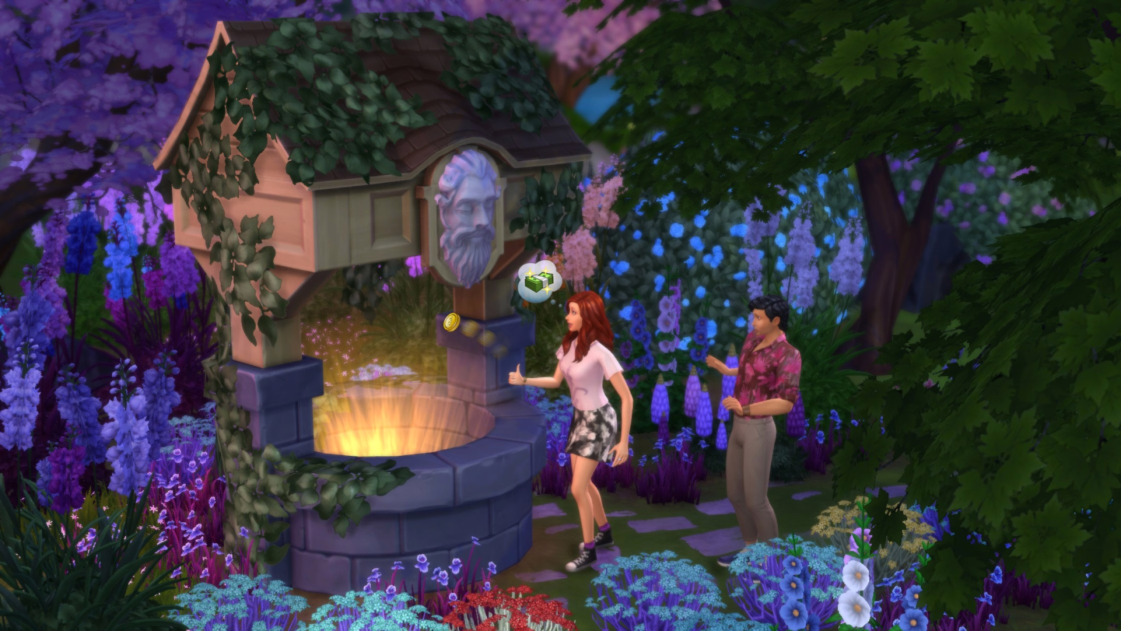 ภาพตัวอย่างพื้นที่สวนและของตกแต่งจากแพ็ค Romantic Garden Stuff